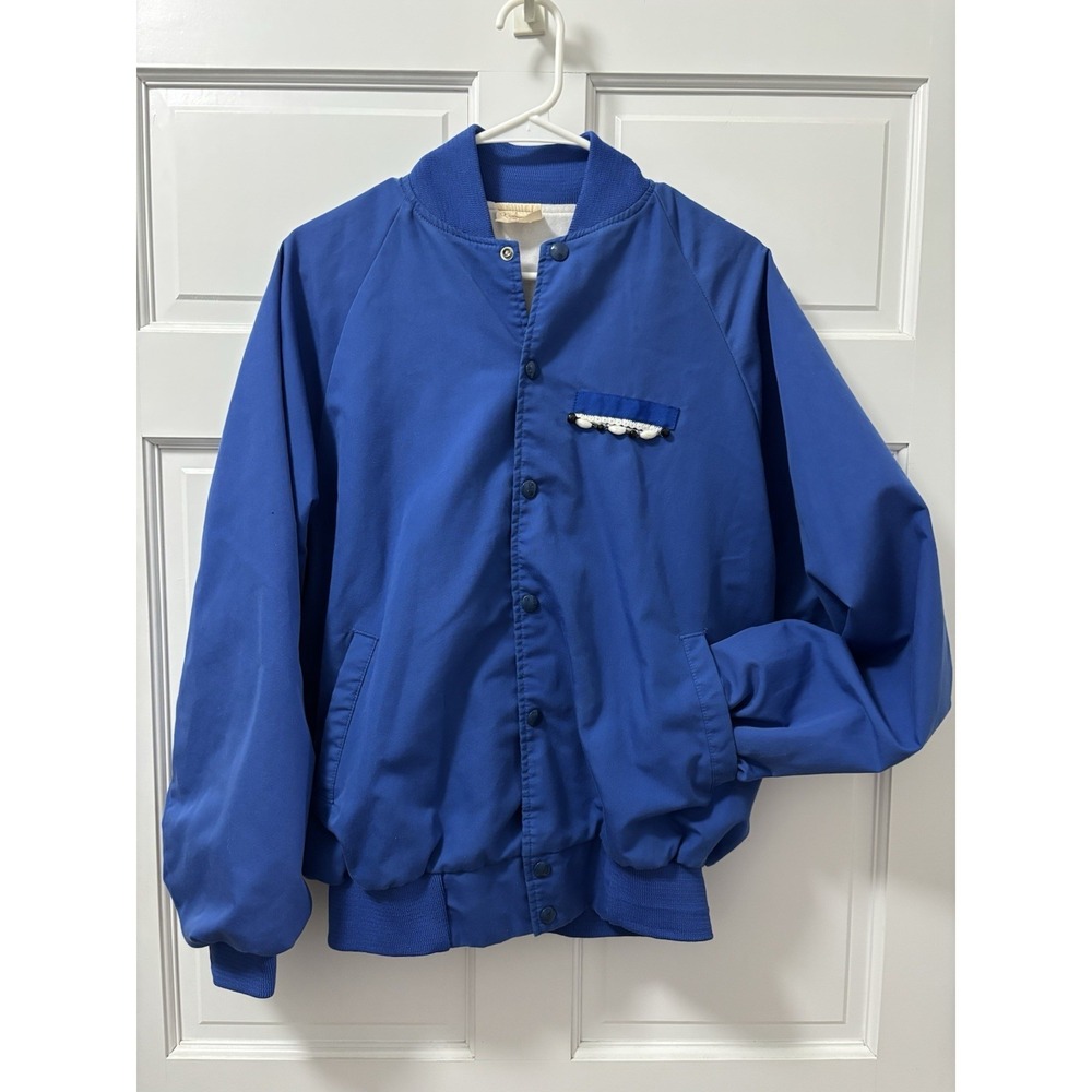 Vintage Auburn Sportswear Zip Jacket Royal Blue Large Made In USA